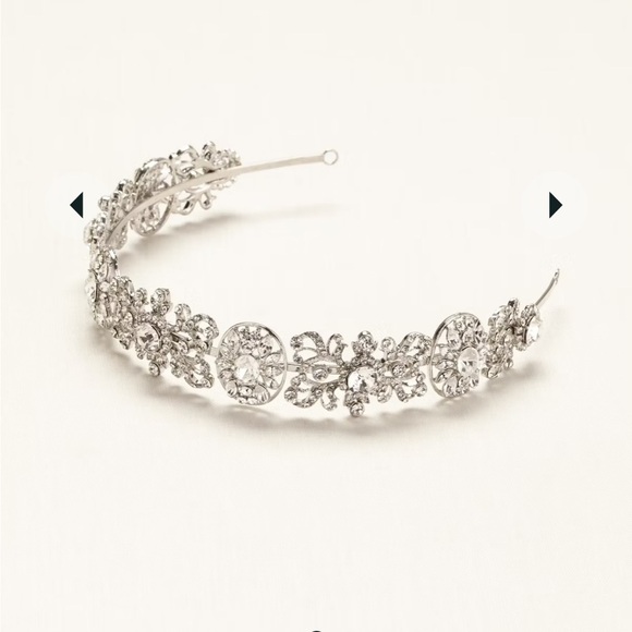 Stunning Opulent Crystal Silver Headband Bride Formal Quinceanera Party … main image 12